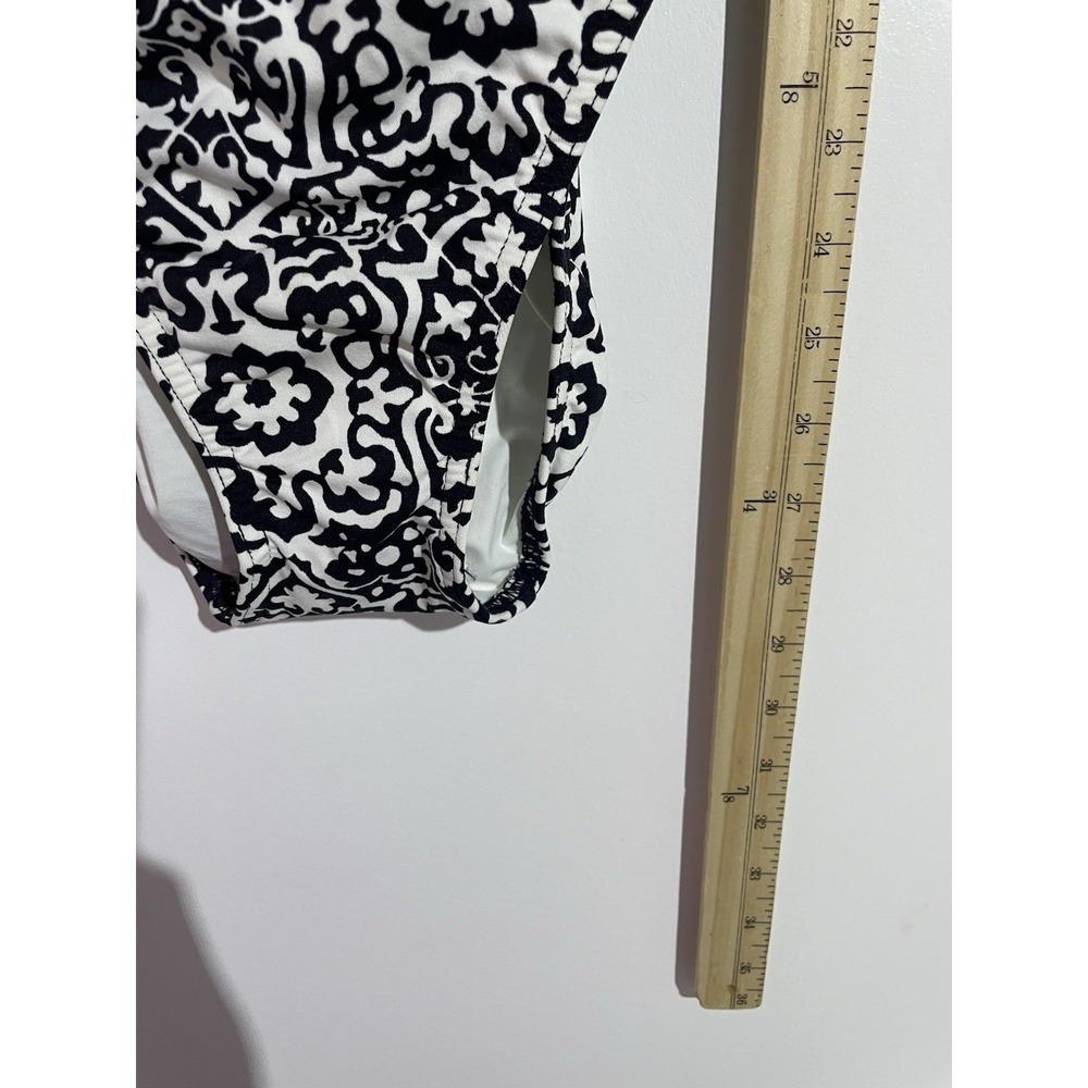 Lands End One Piece Swimsuit 12 Floral Beach Resort Cruise Slimming Pool Tanning - Picture 10 of 11